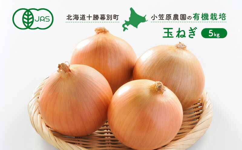 【ふるさと納税】小笠原農園の有機玉ねぎ5kg【北海道十勝幕別】《2026年秋出荷先行予約》【 野菜 玉ねぎ たまねぎ パワーウルフ 北海道 幕別町 】　お届け：2026年9月下旬～11月下旬