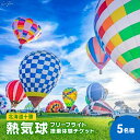 【ふるさと納税】北海道 十勝 熱気球 搭乗体験チケット 5名様 フリーフライト