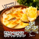 【ふるさと納税】熟成インカのめざめのポテトグラタン 3個入り【 グラタン 惣菜 おかず 野菜 じゃがいも インカのめざめ いも 芋 冷凍 簡単調理 北海道 十勝 幕別 】