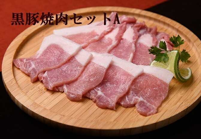 北海道 黒豚焼肉セットA(1.2kg)ハンバーグ8個付A012-2-1