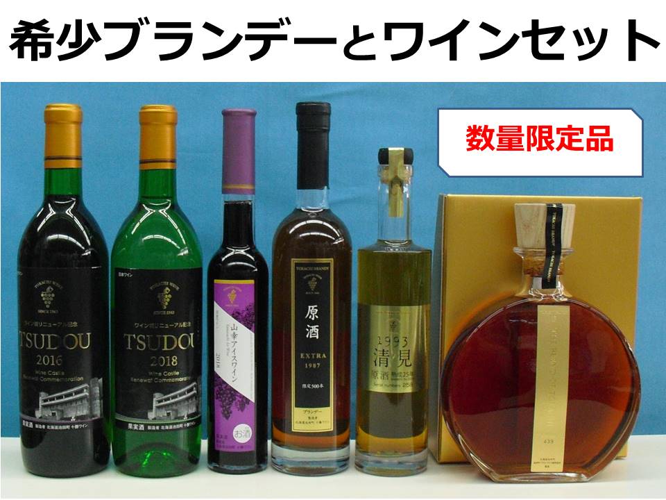 【ふるさと納税】D002-4 北海道 希少ブランデーとワインセット