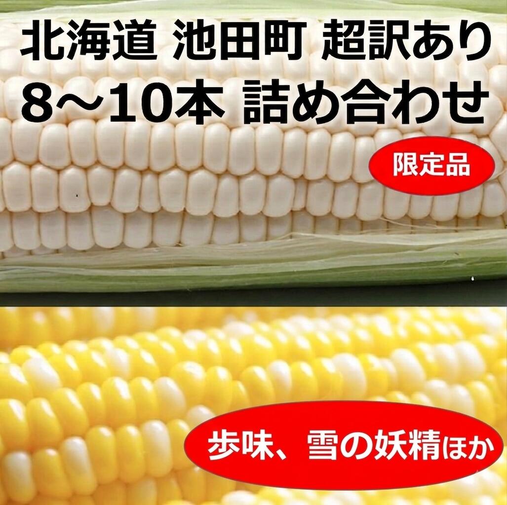 【ふるさと納税】 超訳あり 50セット 楽天限定 北海道産 朝獲れ とうもろこし 8〜10本 ( あゆみ 雪の妖精 ピュアホワイト ) 甘い トウモロコシ 白 黄色 規格外 B級品 大きすぎる 1cm足らない 訳アリ お取り寄せ フルーツとうもろこし 冷蔵 送料無料
