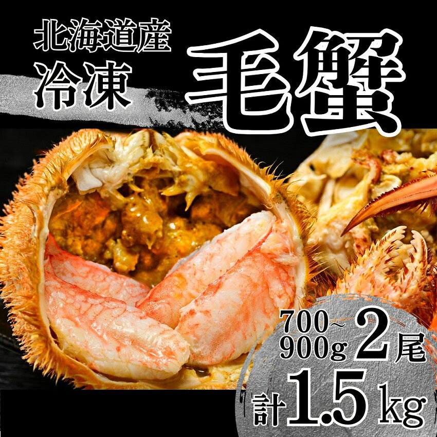 活ゆで 特大 毛蟹 2尾で計1500g 冷凍 かに 蟹 カニ 国産 ふるさと納税 送料無料 贈答 ギフト 毛がに 毛カニ LL