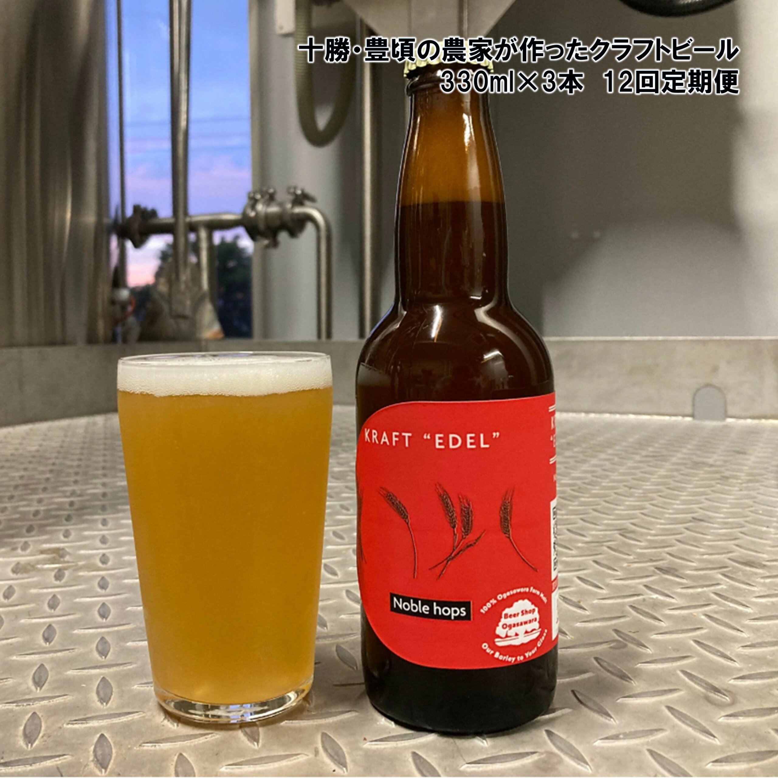 2位! 口コミ数「0件」評価「0」 十勝 ・ 豊頃 の農家が作った クラフトビール 330ml×3本【12回 定期便 】