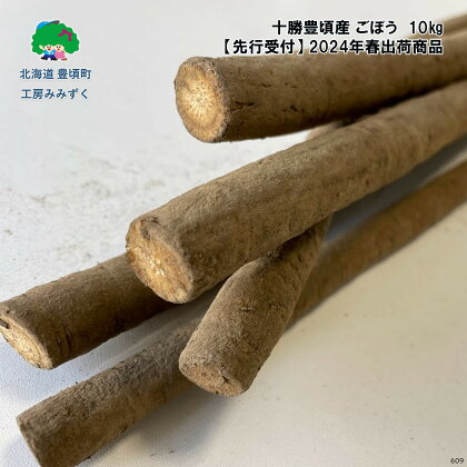 【2024年春出荷（先行予約商品）】十勝豊頃産 ごぼう約10kg［工房みみずく］"北海道 十勝 豊頃町" 先行予約 予約 特産 農家直送 数量限定 送料無料