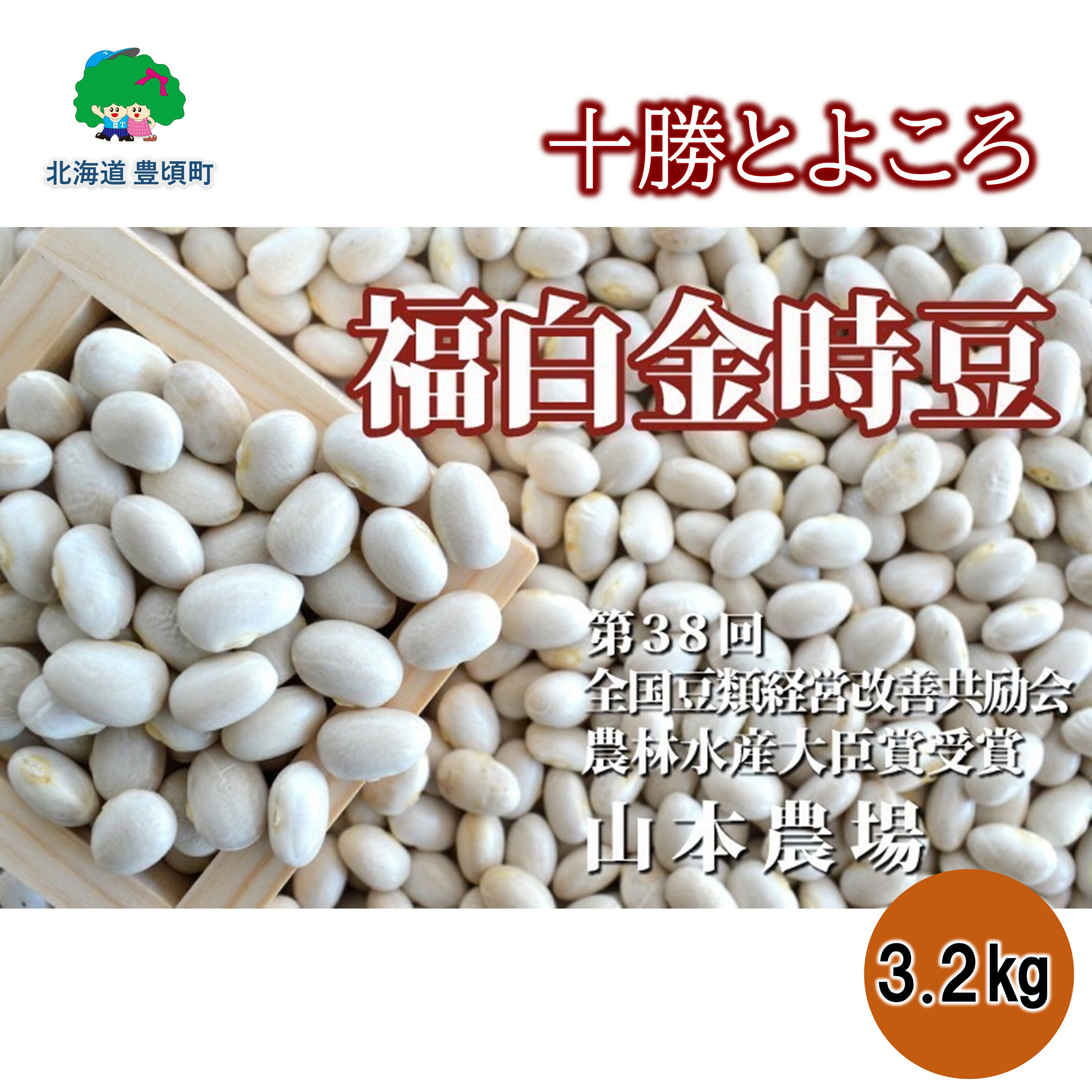 【ふるさと納税】山本農場 十勝とよころの 金時豆 福白金時豆 3.2kg 北海道 十勝 豊頃町 特産 農家直送 数量限定 送料無料 とよころ 金時 きんとき まめ 豆