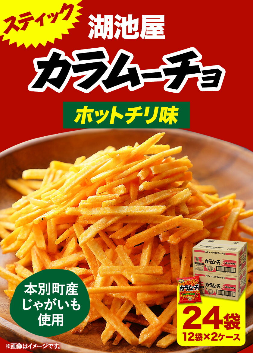 【ふるさと納税】本別産原料使用!コイケヤ スティックカラムーチョホットチリ味 24袋 本別町観光協会 《60日以内に出荷予定(土日祝除く)》北海道 本別町 カラムーチョ 菓子 スナック菓子 ポテト 送料無料