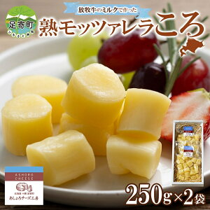 【ふるさと納税】北海道 熟モッツァレラ ころ 250g×2袋 チーズ ひとくちサイズ 小分け モッツァレラ 生乳 ミルク 熟成 とろける 十勝チーズ おつまみ あしょろチーズ工房 送料無料　【加工食品・乳製品・チーズ・モッツァレラ】