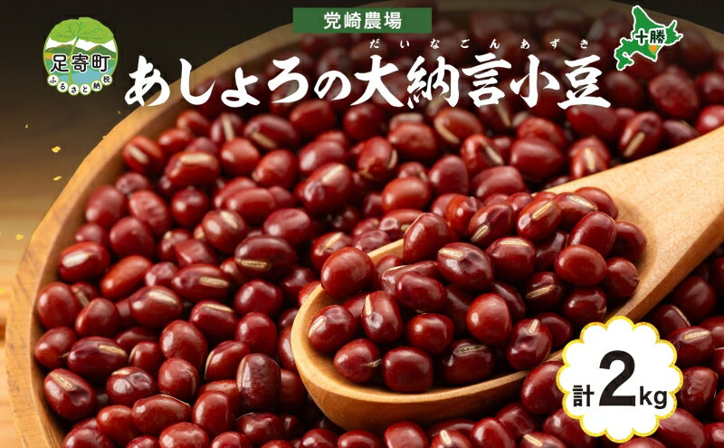 【ふるさと納税】北海道 令和5年産 大納言小豆 1kg×2袋 計2kg 大納言 小豆 あずき 豆 まめ マメ 国産 十勝 和菓子 甘味 餡 ぜんざい おはぎ 赤飯 常温 お取り寄せ 党崎農場 送料無料　【野菜・あずき・豆類】　お届け：2023年12月中旬～2024年8月下旬まで