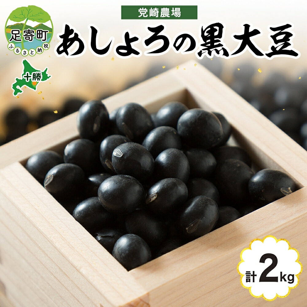 【ふるさと納税】北海道 令和5年産 黒大豆 1kg×2袋 計2kg 黒豆 大豆 豆 まめ マメ 国産 十勝 和食 煮豆 ケーキ パウンドケーキ パン おせち おやつ 常温 お取り寄せ 党崎農場 送料無料　【大豆・豆類・野菜・黒大豆】　お届け：2023年12月中旬～2024年8月下旬まで