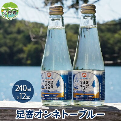 十勝地 サイダー 「足寄オンネトーブルー」240ml×12本セット　【 飲料類 炭酸飲料 サイダー 神秘の湖 オンネトー 湖水 無着色料 安心 安全 】