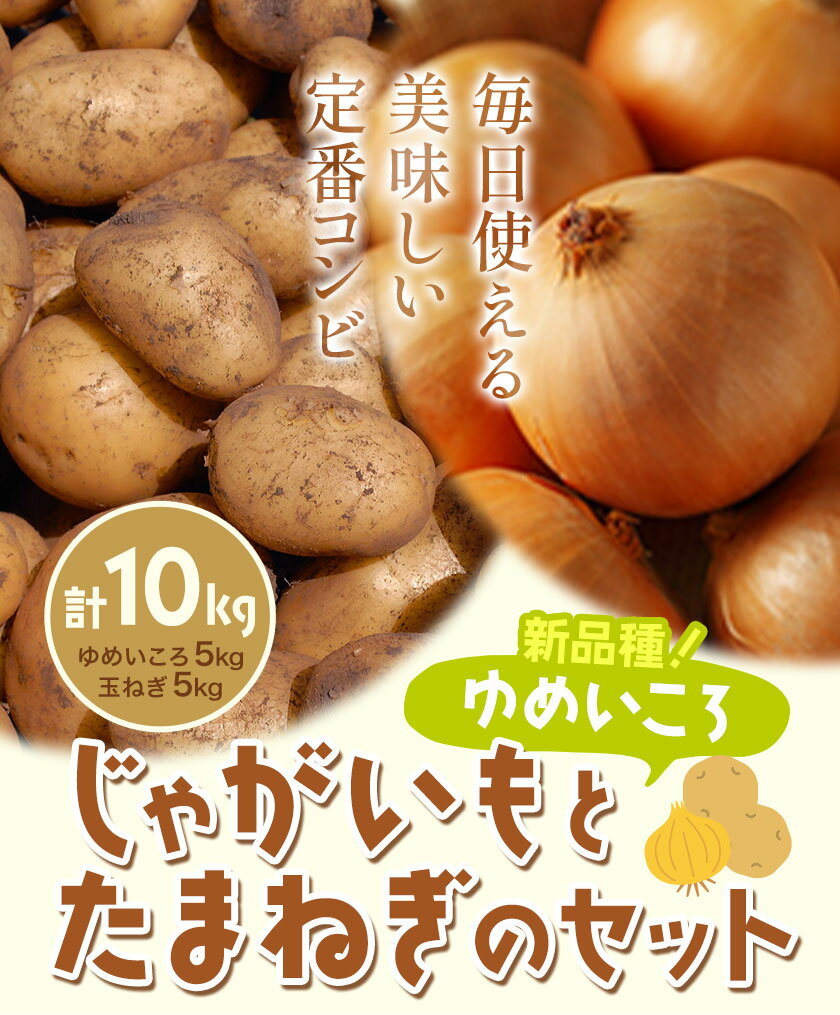 【ふるさと納税】じゃがいも（ゆめいころ）とたまねぎのセット 合計約10kg 野菜 《10月中旬から順次出荷》橋枝物産 北海道 浦幌町