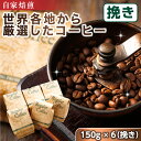 【ふるさと納税】ベンデドール 自家焙煎 珈琲豆 店主おまかせ プレミアムコーヒーセット 150g×6個 【挽き】|珈琲豆 コーヒー豆 挽豆 釧路町 ギフト 贈物...