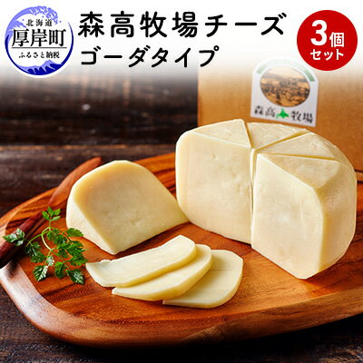 【ふるさと納税】森高牧場チーズ（ゴーダタイプ）3個セット　【乳製品・加工食品・乳製品・チーズ】