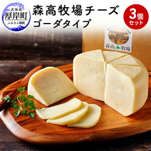 【ふるさと納税】森高牧場チーズ(ゴーダタイプ)3個セット 【乳製品・加工食品・乳製品・チーズ】
