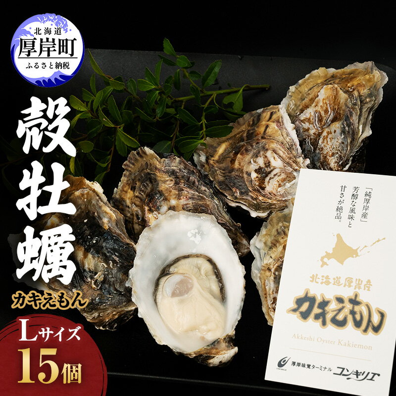 厚岸産 牡蠣 カキえもん Lサイズ 15個 北海道 牡蠣 カキ かき 生食 生食用 生牡蠣 [魚貝類 生牡蠣 かき カキ シーフード] お届け:2023年11月〜2024年7月31日まで