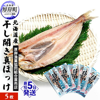 【ふるさと納税】北海道産 干し開き真ホッケ 5枚セット北海道 干物 ひもの 魚 ほっけ ホッケ 魚貝類