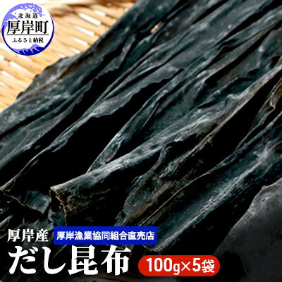  厚岸産 だし昆布 100g×5袋 (合計500g)　