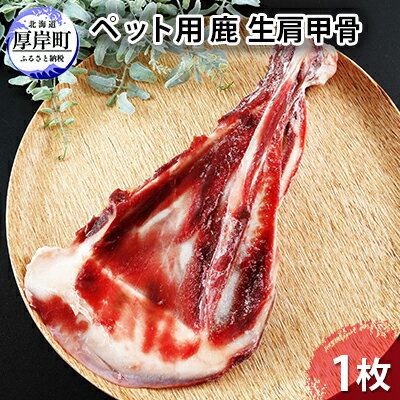 ペット用 鹿 生肩甲骨 1枚 [ 動物 ペット 鹿肉 健康 体 習慣 無添加 安心 安全 ペットフード 栄養価 動物性たんぱく質 食べやすい 骨 ]