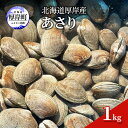 【ふるさと納税】北海道 厚岸産 あさり 1kg 魚貝類 海の幸 グルメ 大粒 肉厚 砂抜き済み お届け:2025年10月~11月末まで、2026年3月下旬~6月末