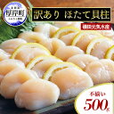 【ふるさと納税】訳あり 不揃い 北海道産 冷凍 ほたて 貝柱 500g ホタテ 帆立 玉冷　【 魚貝類 北海道産ホタテ 刺身 冷凍貝柱 海の幸 海鮮 海産物 つまみ 】