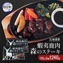 【ふるさと納税】北海道産 蝦夷鹿肉 森のステーキ 120g×2個 (合計240g)