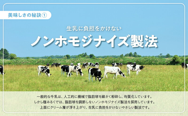 北海道厚岸町の【ふるさと納税】6ヵ月 定期便 北海道 厚岸産 牛乳 あっけし極みるく65 200ml×15本（計3L）【釧路太田農業協同組合】[ ミルク ノンホモジナイズ製法 濃厚 農協 北海道産 飲みきりサイズ ]｜アングル3