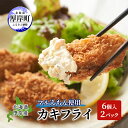 【ふるさと納税】北海道 厚岸産 マルえもん使用 カキフライ 6個入 2パック 牡蠣 カキ かき フライ 揚げ物 惣菜 おかず お弁当 冷凍 簡単 手軽 便利 魚介類 海鮮 厚岸町
