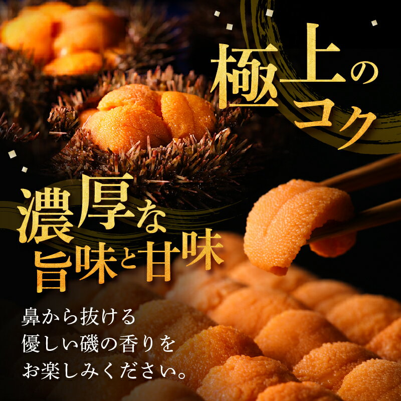 【ふるさと納税】お試し用 氷温熟成 生うに 天然 バフンウニ 計200g 50g × 4 パック 冷蔵 ウニ 雲丹 海鮮 食品 魚介類 魚貝類 海産物 水産物 海の幸 刺身 海鮮丼 うに丼 寿司 新鮮 ご褒美 贅沢 平川水産 お取り寄せ グルメ おすそ分け 北方領土産 北海道 浜中町 送料無料