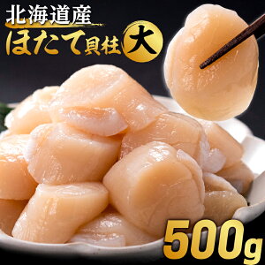 【ふるさと納税】 【緊急支援品】北海道産 ホタテ 貝柱 大 計 500g 貝 オホーツク産 海鮮 魚貝 魚介 海産物 新鮮 肉厚 刺身 海鮮丼 バーベキュー カルパッチョ サラダ バター焼き フライ 食品 おかず 晩ご飯 お取り寄せ グルメ 冷凍 北海道 浜中町 送料無料