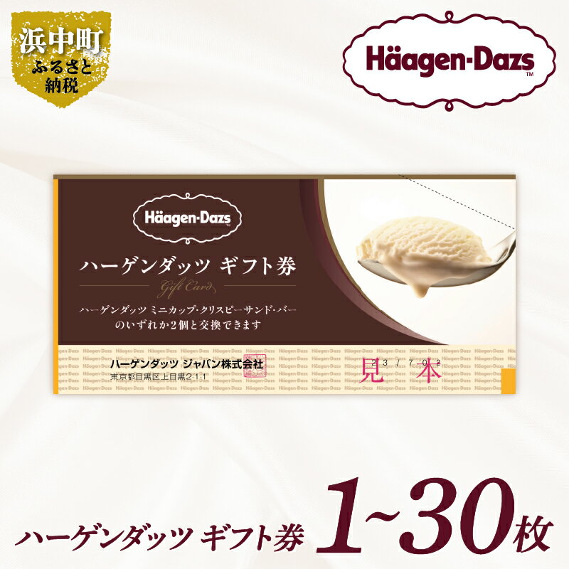 【ふるさと納税】あとから選べる 枚数が選べる ハーゲンダッツ ギフト券 チケット ミニカップ クリスピーサンド ザ・リッチキャラメル バー バニラ チョコレート アイスクリーム 牛乳 スイーツ デザート フレーバー プレゼント 贈答 おすそ分け 人気 北海道 浜中町 送料無料のサムネイル