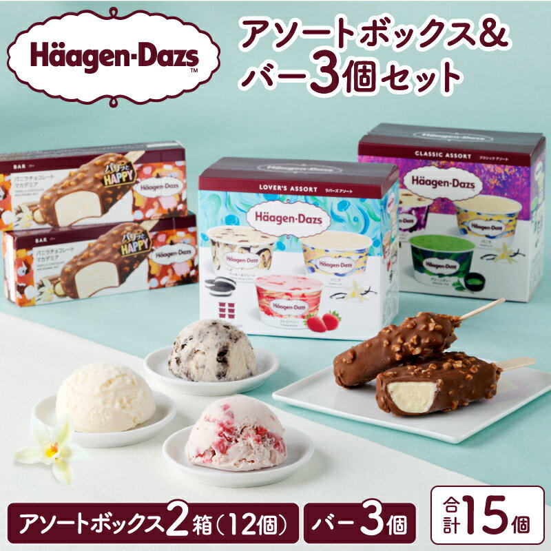 ハーゲンダッツ バラエティ セット バー アソート バニラ ストロベリー チョコレート アイス カップ お取り寄せ 詰め合わせ スイーツ 人気 デザート おやつ ご褒美 リッチ 贅沢 乳製品 冷凍 北海道 浜中町 送料無料