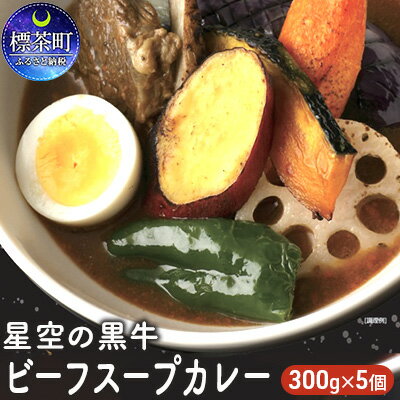 11位! 口コミ数「0件」評価「0」「星空の黒牛」ビーフスープカレー（300g）×5個　【加工食品 惣菜 レトルト 牛肉 お肉 ビーフスープカレー】