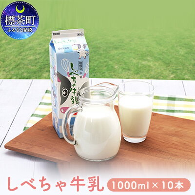 【ふるさと納税】しべちゃ牛乳(1000ml)×10本【牛乳】