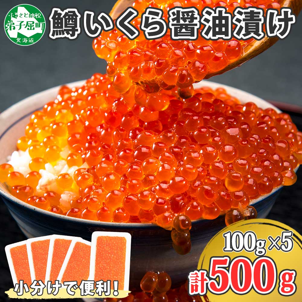 【ふるさと納税】1381. 鱒いくら醤油漬け 計500g 100g×5パック 鱒いくら いくら イクラ 醤油漬け 鱒 マス 魚卵 小分け 海鮮 送料無料 北海道 弟子屈町 19000円