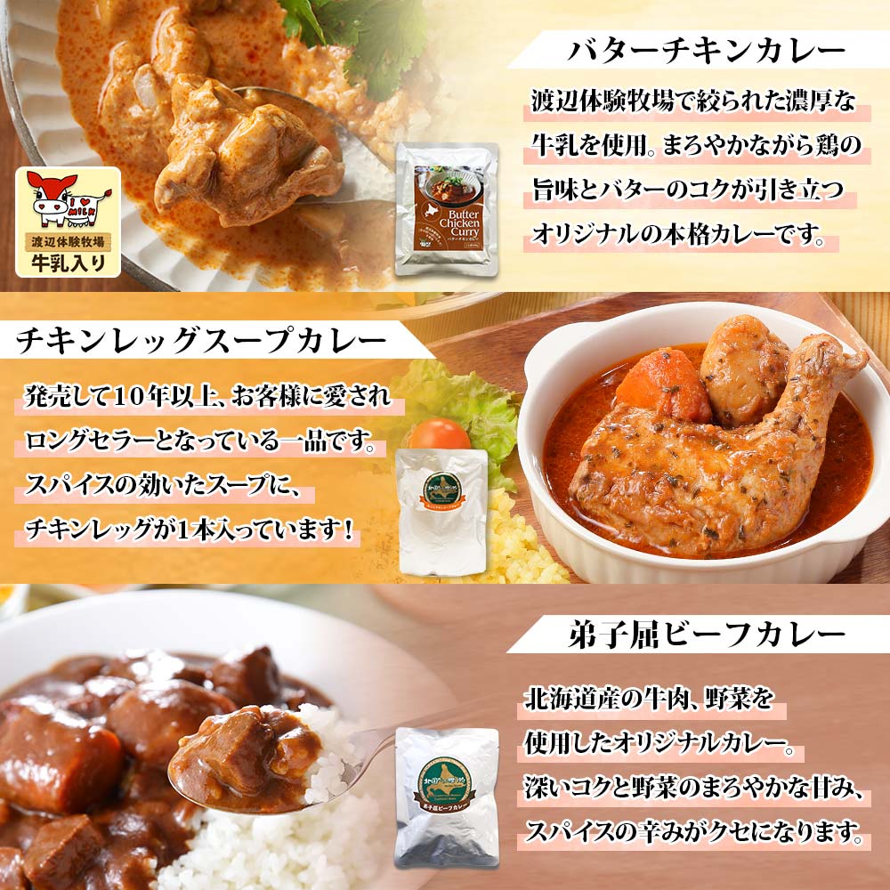 【ふるさと納税】1448. 弟子屈 カレー 5種 食べ比べ 計15個 中辛 バターチキンカレー スープカレー ビーフカレー ポークカレー 牛すじカレー 業務用 レトルト 保存食 備蓄 非常食 常温 まとめ買い グルメ 28000円 北海道 弟子屈町