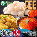 【ふるさと納税】3611.うに100g×2 鱒いくら醤油漬け100g×2 ホタテ300g 3種 セット ウニ 雲丹 鱒 イクラ 醤油漬け ほたて 帆立 海鮮 冷...