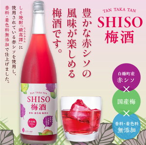 【ふるさと納税】しそ焼酎 鍛高譚（たんたかたん）の梅酒[1800ml]【2本セット】