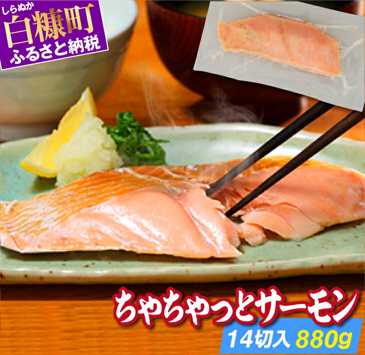 【ふるさと納税】ちゃちゃっとサーモン ふるさと納税 魚 【14切入（880g）】 グルメ 食べ物のサムネイル