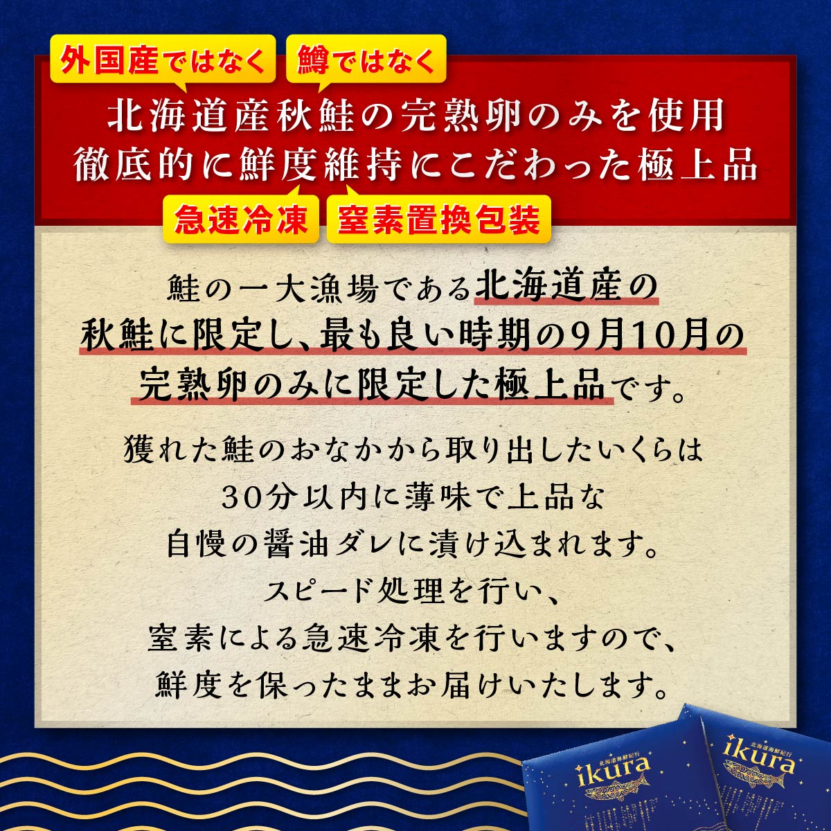 【ふるさと納税】北海道海鮮紀行いくら (醤油味) 1kg (250g×4パック) 白糠町 いくら イクラ 北海道 国産 鮭 秋鮭 小分け ふるさと