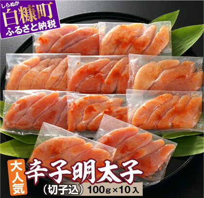 無着色辛子明太子 (切子込) 100g×10入 海鮮 明太子 めんたいこ 人気 グルメ 食べ物 ランキング 魚介類 魚介 海鮮 一本 グルメ ごはんのお供 白米 魚卵 プチプチ食感 北海道 白糠町