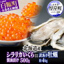 【ふるさと納税】北海道産 シラリカいくら 【醤油漬け】 500g (250g×2) × 北海道産 牡蠣 約4kg 訳あり 厚岸産 ふるさと納税 海鮮 セット い...