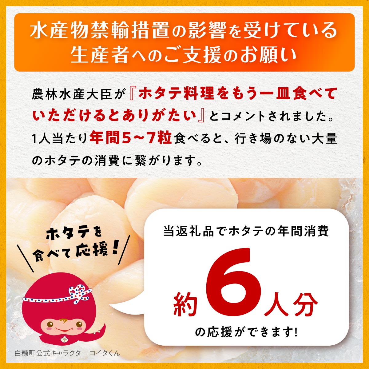 【ふるさと納税】【緊急支援品】 食べて応援＼数量限定で復活／ ふるさと納税 ホタテ 750g (250g×3) ほたて オホーツク産 お刺身用 帆立 貝柱 生食用 刺身 海鮮 小分け 海鮮丼 バター焼き ふるさと 人気 ランキング 数量限定 北海道 白糠町