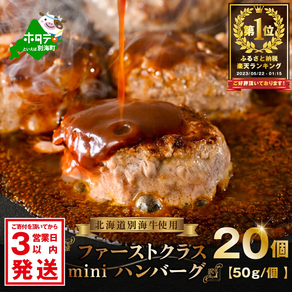 高評価★4.71 すぐ焼ける♪ お弁当にオススメサイズ 北海道別海牛入り ハンバーグ 50g×20個 別海牛 使用 ふるさと納税 訳あり (北海道 別海町 肉 ふるさと納税 ハンバーグ 惣菜 弁当 おかず 牛肉 牛 ふるさと わけあり)