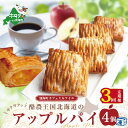 【ふるさと納税】【定期便】酪農 王国 の アップルパイ 大きな3号サイズ(4個入) × 3ヵ月【全3回】北海道 スイーツ お取り寄せ( スイーツ 北海道 お菓子...