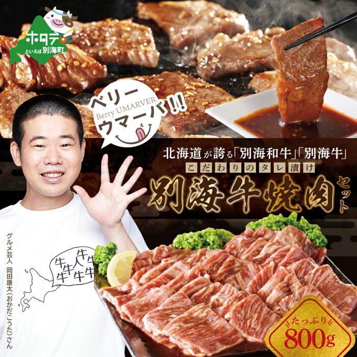 【ふるさと納税】【発送月が選べる！】大満足 800 g！ 別海和牛・別海牛 焼肉用 タレ漬け 400g×2パック （ ふるさと納税 焼肉 牛肉 国産 ふるさと納税 肉 赤身 赤身肉 牛 にく 国産 焼き肉用 肉 お肉 小分け 焼き肉 たれ バーベキュー 10000 1万円 ）