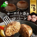 【ふるさと納税】【別海牛100%】別海牛 サーロイン巻き ハンバーグ 120g × 5個 ( ふるさと納税 ハンバーグ 冷凍 ふるさと納税 牛肉 ふるさと納税 ...