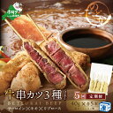 【ふるさと納税】【毎月定期便】サーロイン ・ モモ ・ リブロース 3種 の 牛カツ セット × 5ヵ月【be046-0935-100-5】
