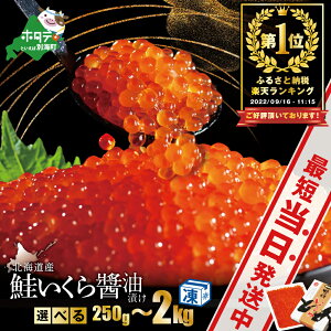 【ふるさと納税】【最短当日発送】総合1位 北海道産 いくら 醤油漬け 250g 500g 750g 1kg 【 発送時期が選べる 】【内容量が選べる】 ふるさと納税 いくら 北海道 ふるさと ふるさと納税 訳あり イクラ 海鮮 北海道 別海町 ランキング 人気 鮭（クラウドファンディング対象）