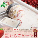 【ふるさと納税】【隔月定期便】【THE ICE】業務用1リットル いちごケーキ ×5回定期便 （ちえのわ事業協同組合）